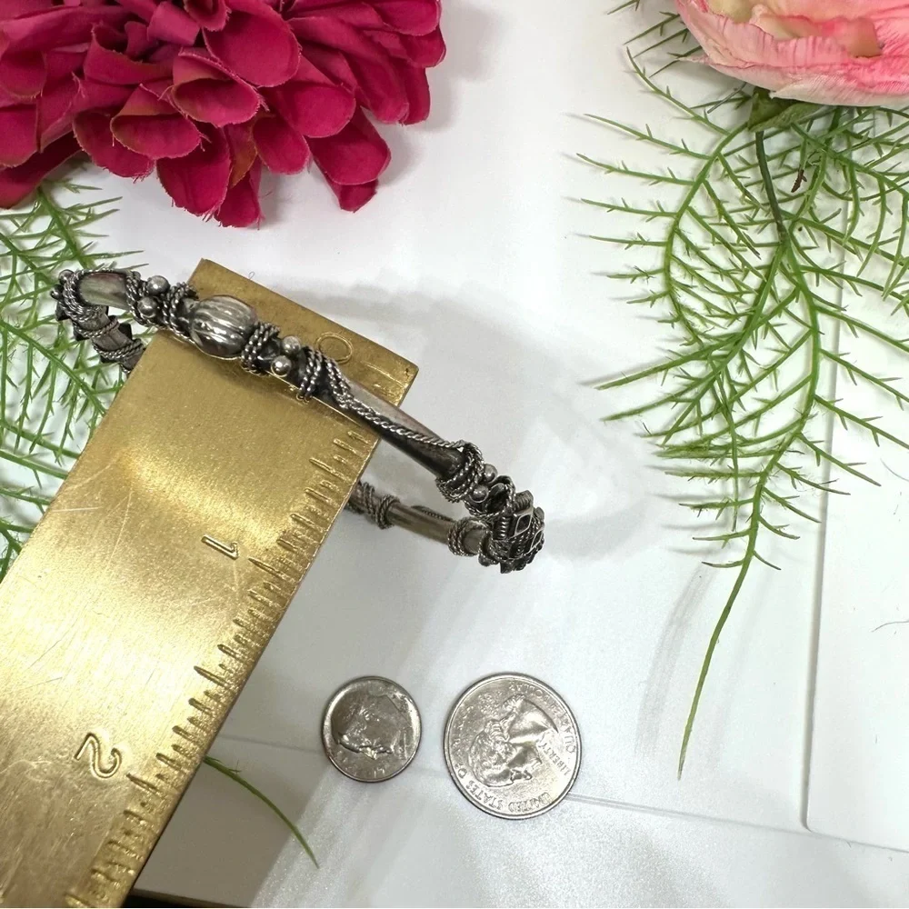 Vintage Ornate Metal Bangle Bracelet